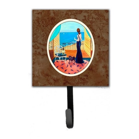 Carolines Treasures Lady with Her Pug Leash or Key Holder, 6 x 1.25 x 4.25 in. 7133SH4